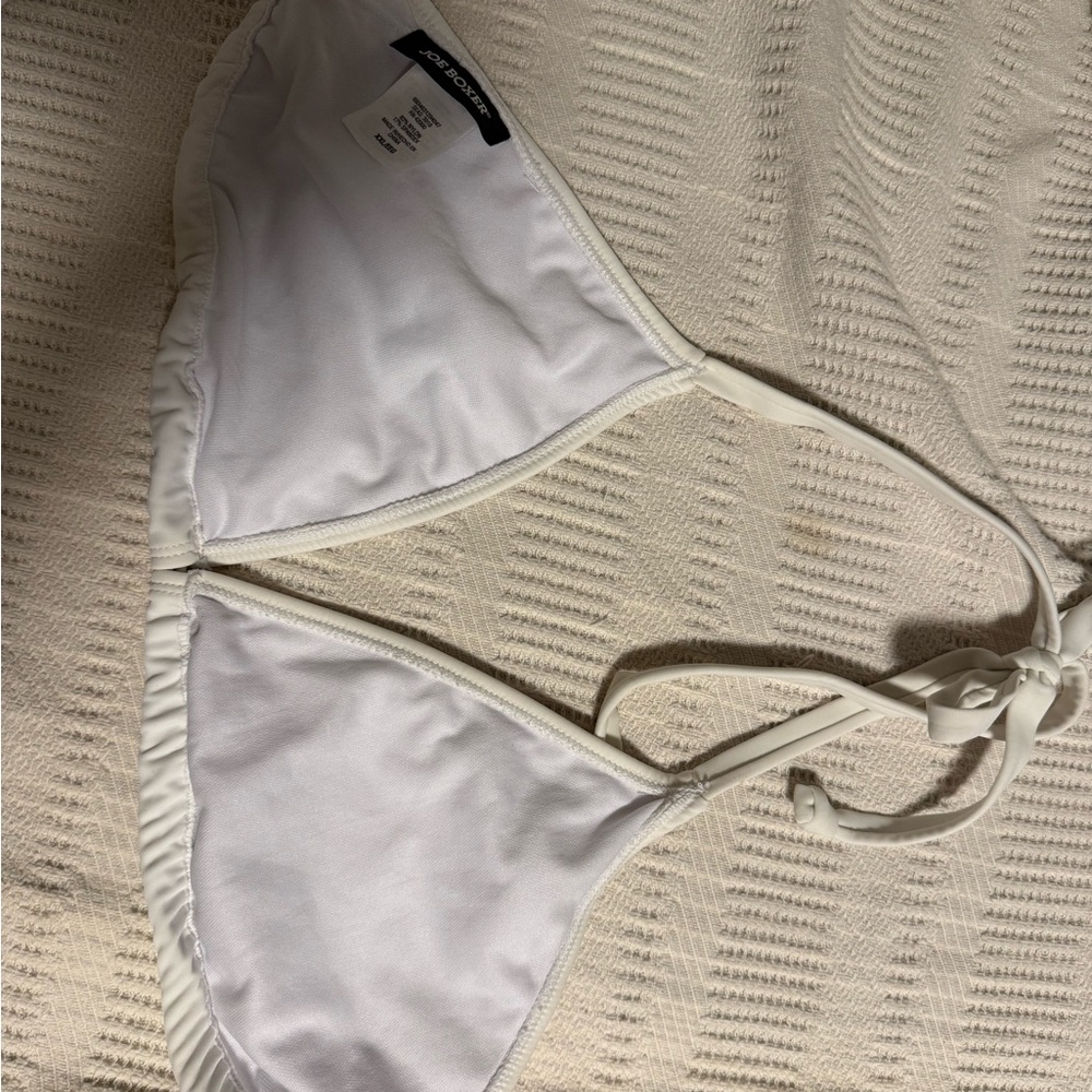 Joe Boxer White Bikini Top